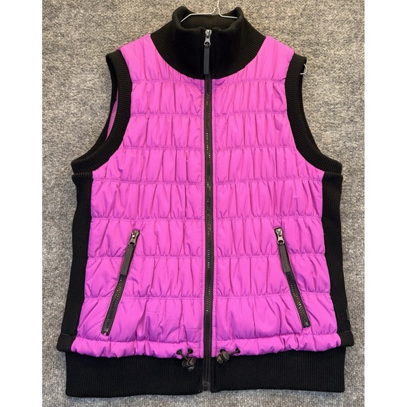 Calvin Klein Jackets & Blazers - Calvin Klein Performance Women's Large Pink Black Puffer Vest Full Zip